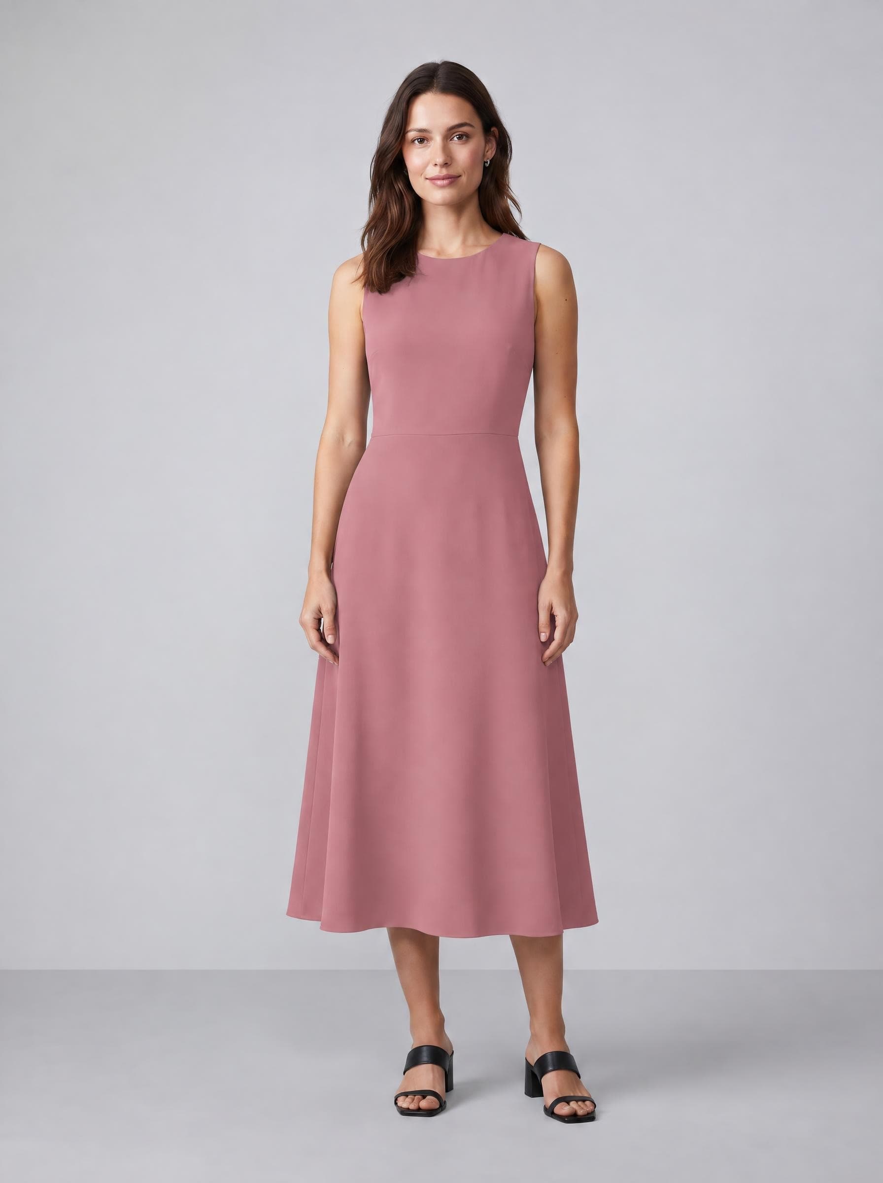 Dress, dusty rose, made by Acuarela from the black photo
