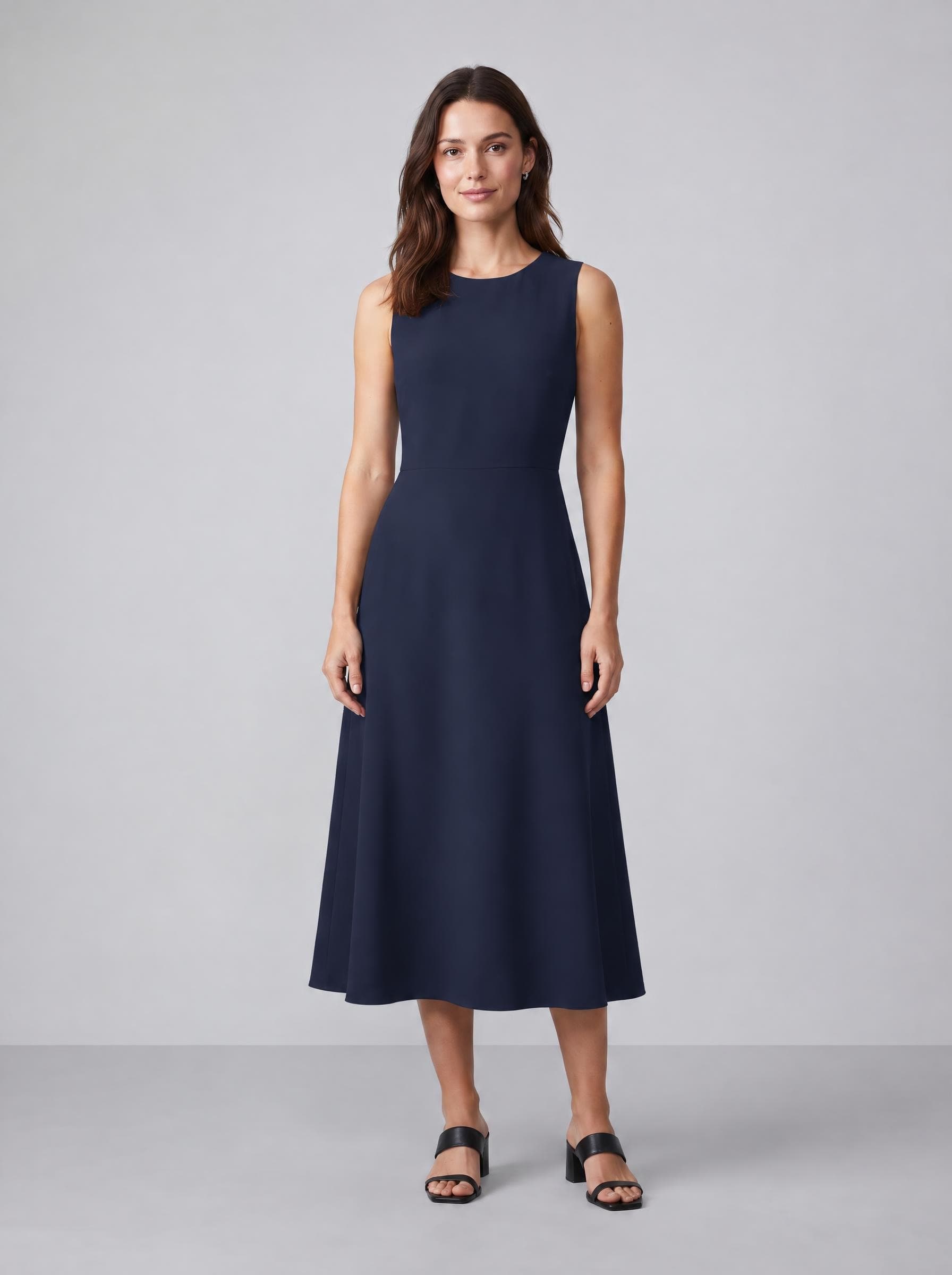 Dress, navy, made by Acuarela from the black photo